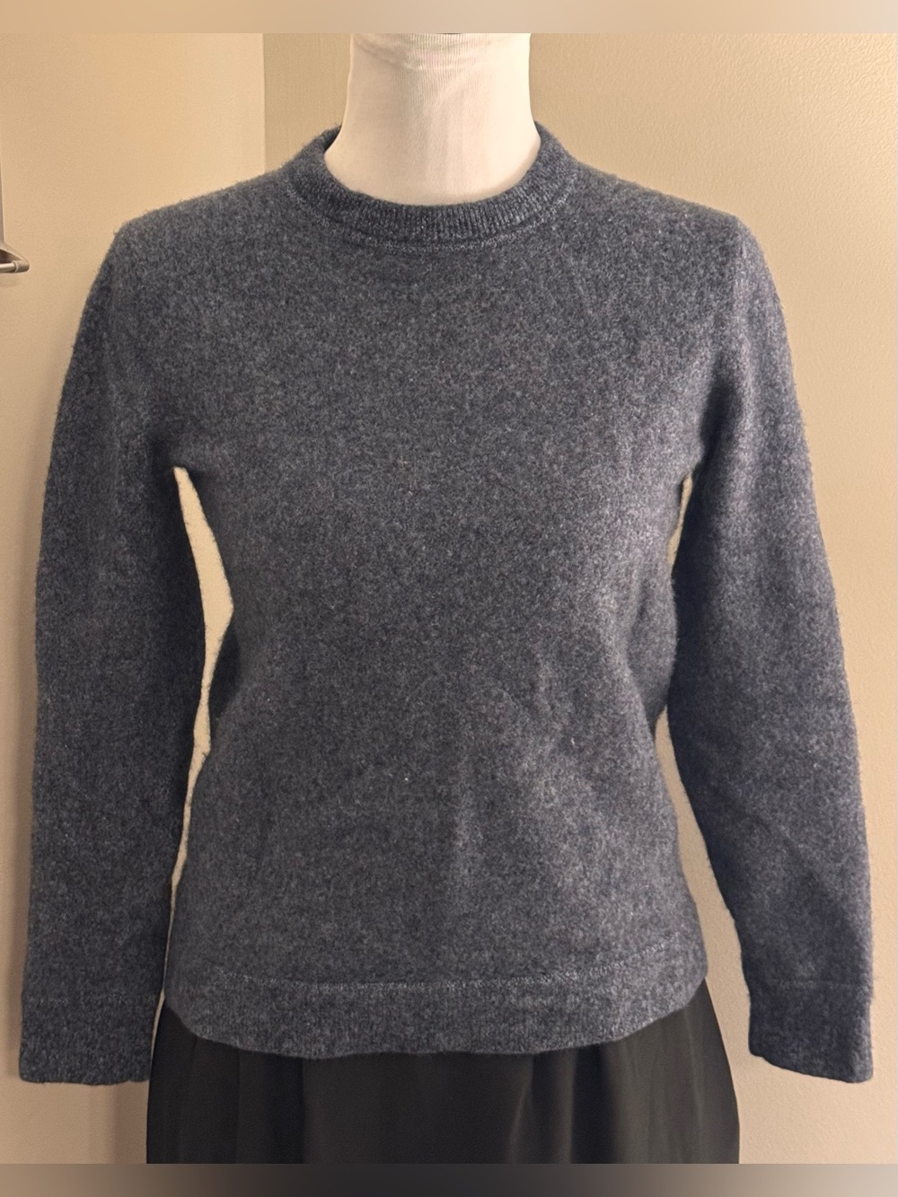 Theory Women’s 100% Cashmere Crewneck Sweater Heather Blue Small